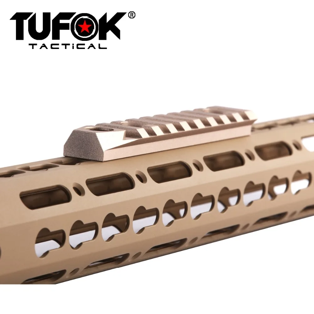 Крепление адаптер TuFok Keymod Picatinny Rail Section Bipod 9 слотов Weaver с поворотной розеткой для