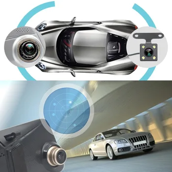 

7 Inch 1080P Car DVR GPS Car Rear View Mirror Monitor Reverse Camera Vehicle Driving Recorder