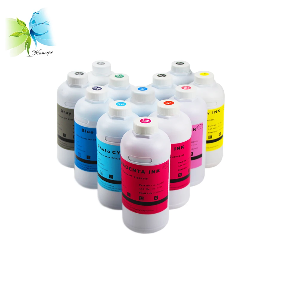 WINNERJET 1000ml Inks for Canon iPF 6300 6350 Printer Dye Ink Canon Printing Inks