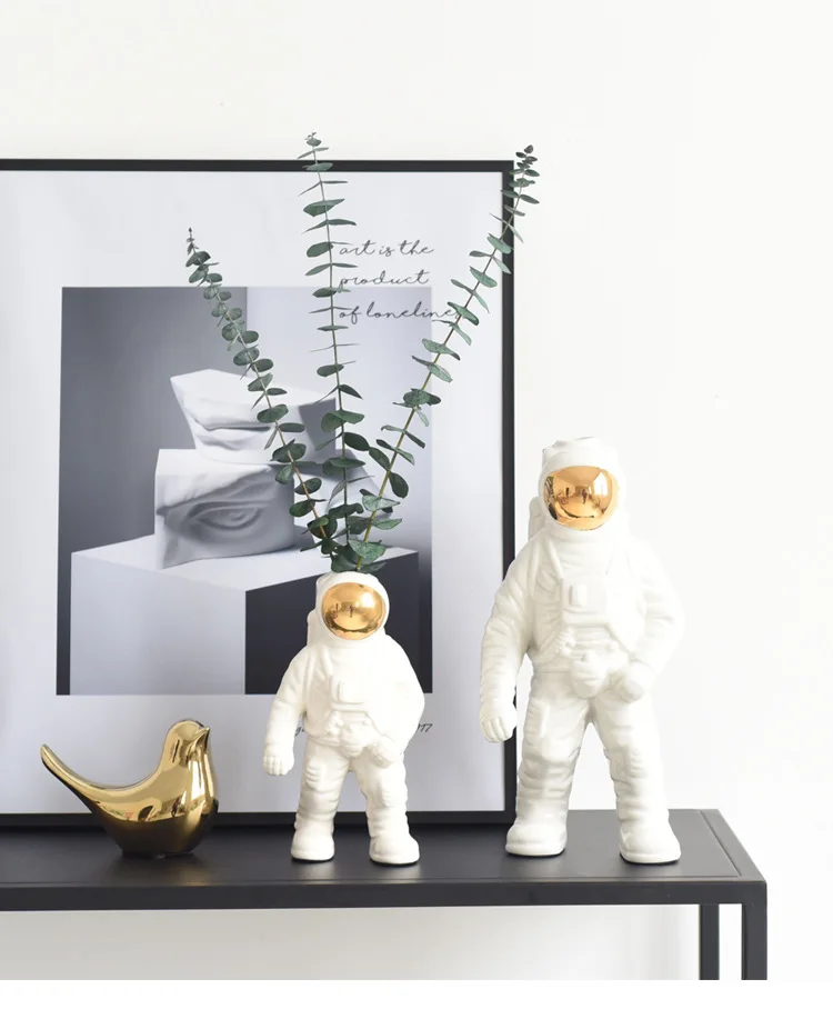 Скандинавский астронавт керамическая ваза для настольного пространства фигурка человека украшения дома аксессуары современные украшения гостиной