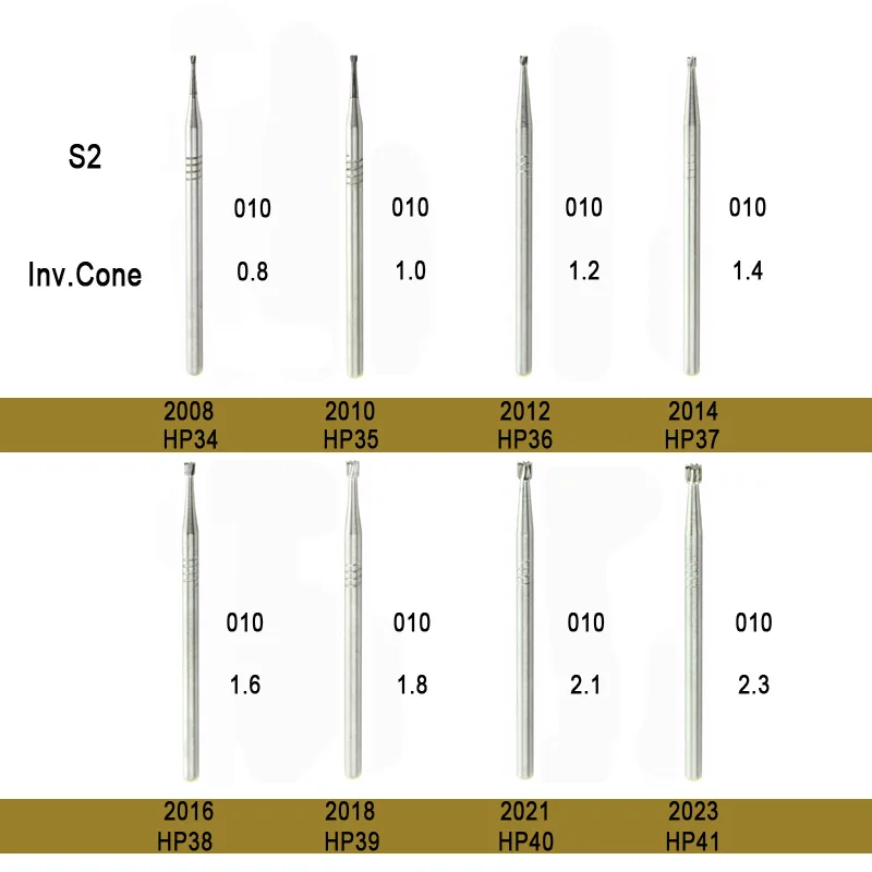 10 шт./лот iso 168 конус точный и прочный Боры Стоматологические твердосплавные боры для полировки стоматологических лабораторий