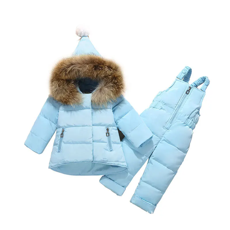 

Boys Ski Snow Wear Winter Children Clothing Set For Girls Jacket Coat Overalls Warm Down Snow Suit Baby Kids Warm Clothes