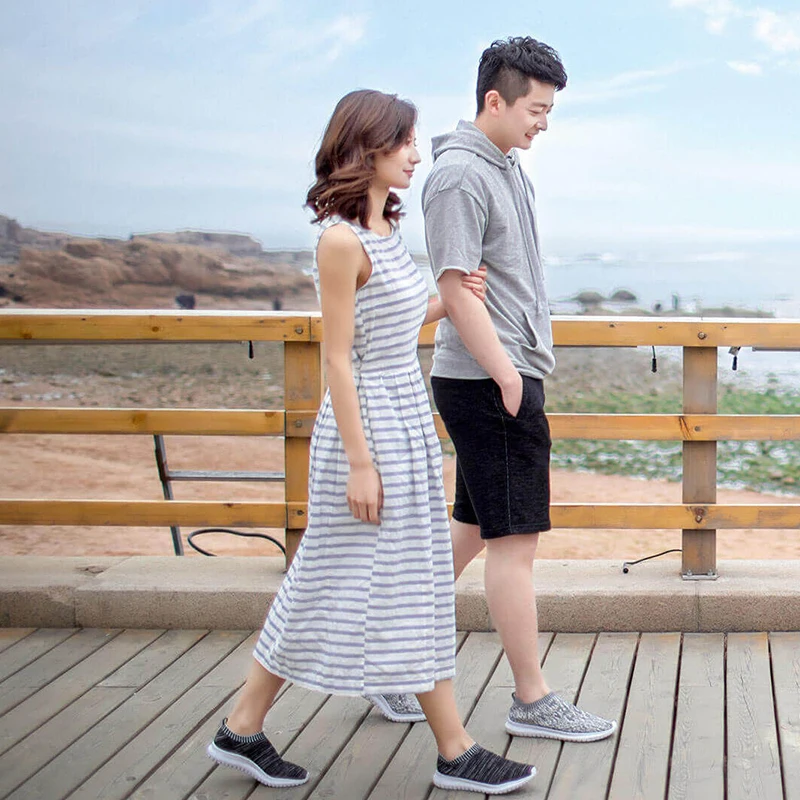 Skup Xiaomi Mijia U REVO moda klasyczne trampki oddychające buty Slip on platforma Knitting mieszkania miękki chód odporne na zużycie buty