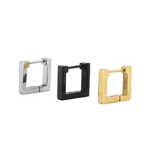 Hollow out Square Quadrilateral Hoop Earrings Black Gold Color Hip Hop Punk Fashion Earring For Men Women Unisex Jewelry Hollow out Square Quadrilateral Hoop Earrings Black Gold Color Hip Hop Punk Fashion Earring For Men Women Unisex Jewelry