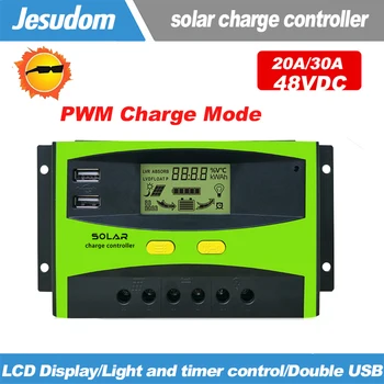 

20A 30A 40A 50A 60A 48V LCD Solar PV Charge Controller Solar Panel Battery Charger Regulator for solar energy