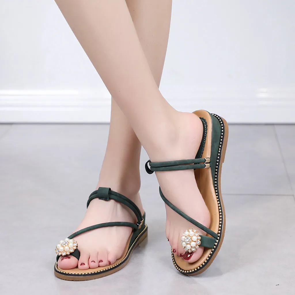 

Women's Sandals Clip Toe Leather Summer Ladies Beach Party Shoes Bohemia Low Heel Wedges Big Plus Size Sandal For Girls Platform