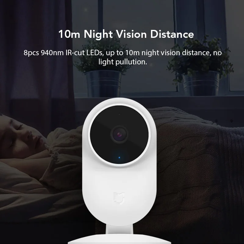 Оригинальная смарт ip камера Xiaomi Mijia HD1080P 2 4G Wifi Беспроводная 130 широкоугольная 10 м