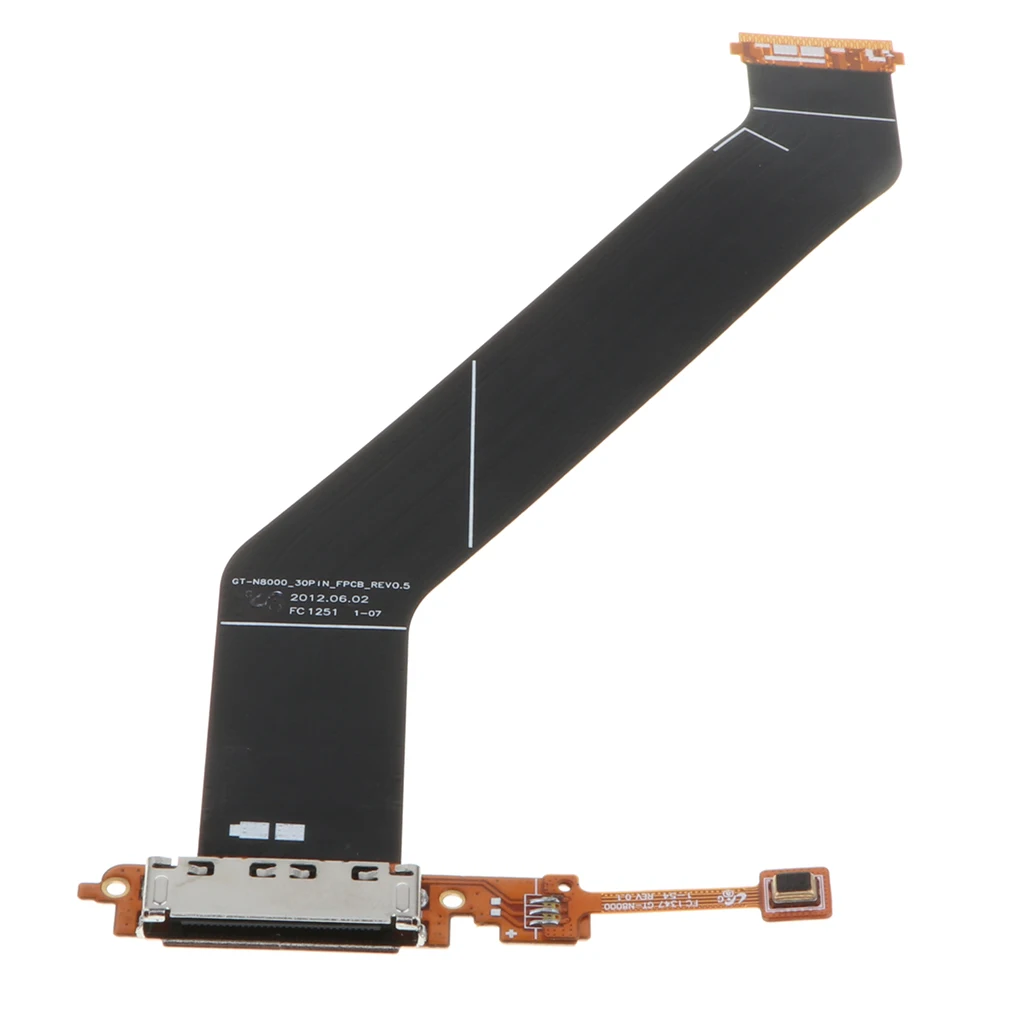 USB Charging Port Connector Flex Cable For Samsung Note 10.1 N8000