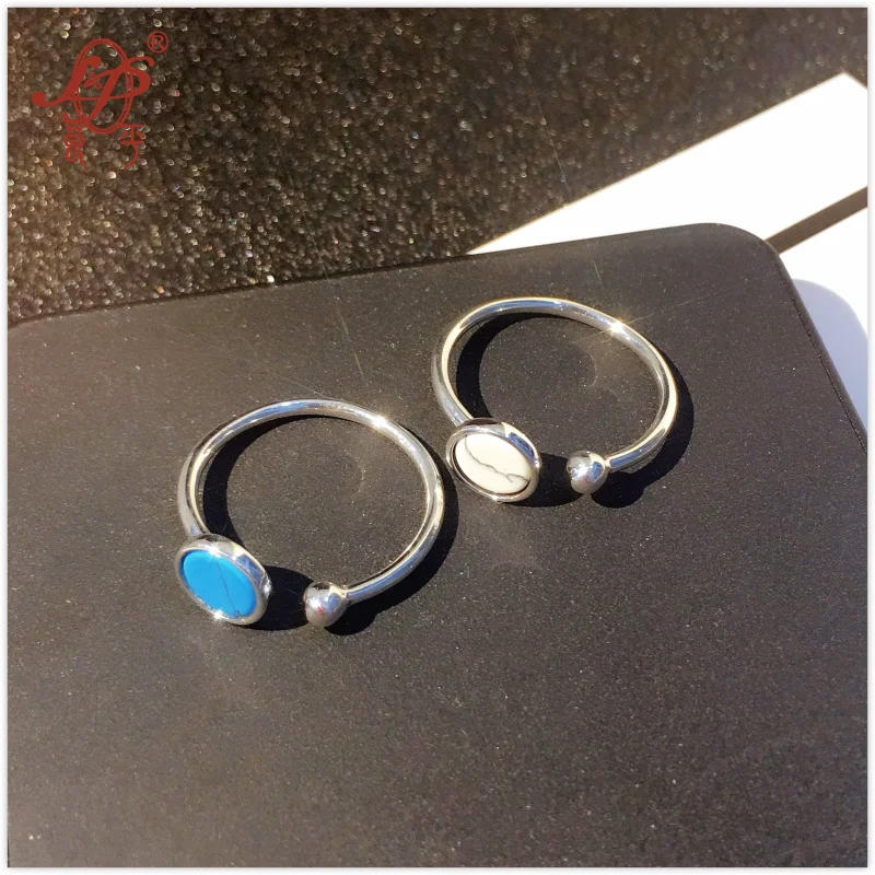 

L&P 100% 925 Sterling Silver Mix Macth Rings For Women Hot Sale silver Stars Ring Fashion Adjustable Style Brand Fine