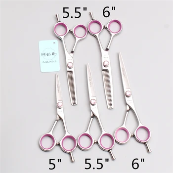 

5" 5.5" 6" Japan 440C AQIABI Professional Hairdressing Scissors Cutting Shears Thinning Scissors Beauty Tool Hair Scissors A9012