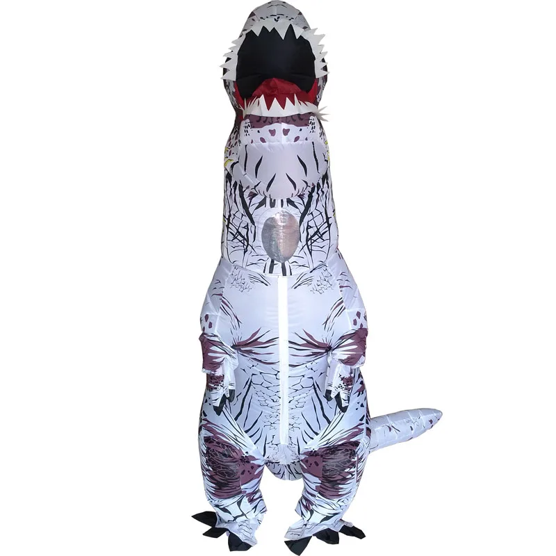 Надувной костюм динозавра T REX красный синий зеленый белый надувной для косплея