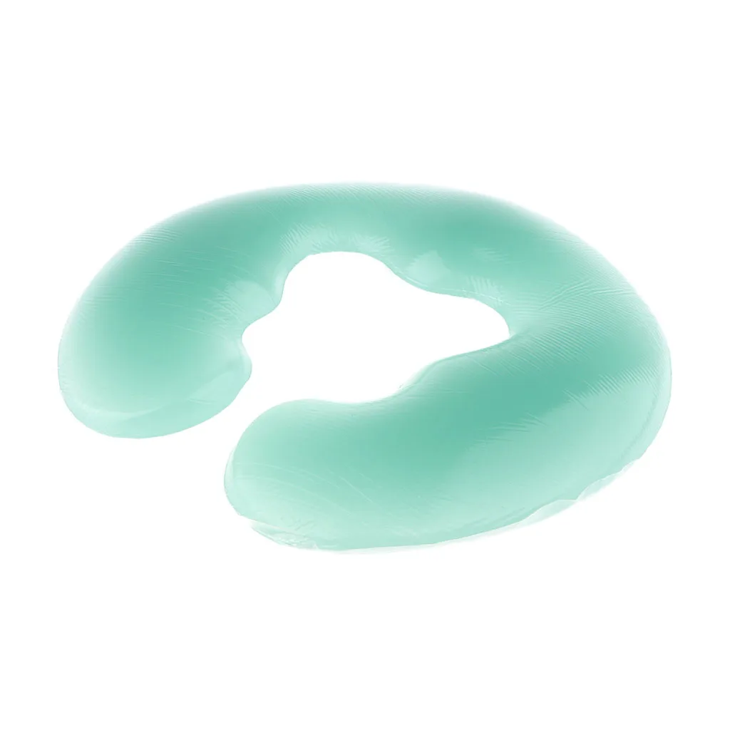 SPA  Body Face Massage Relax Cushion Salon U Neck Head Silicone PillowTravel  Green