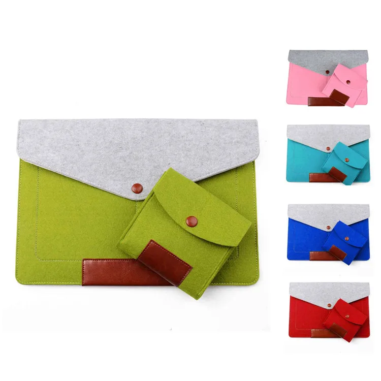 

wool Felt bag for macbook 11"12"13" Ultrabook Laptop Sleeve Pouch For Macbook Air Pro Retina 13.3 inch with the mouse bag
