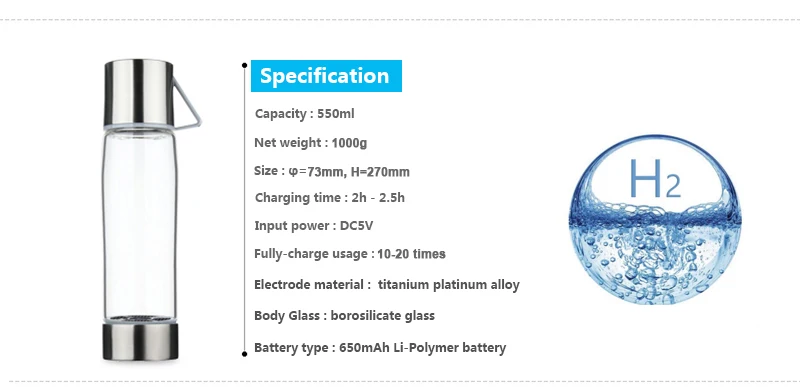 550ml hydrogen generator specis