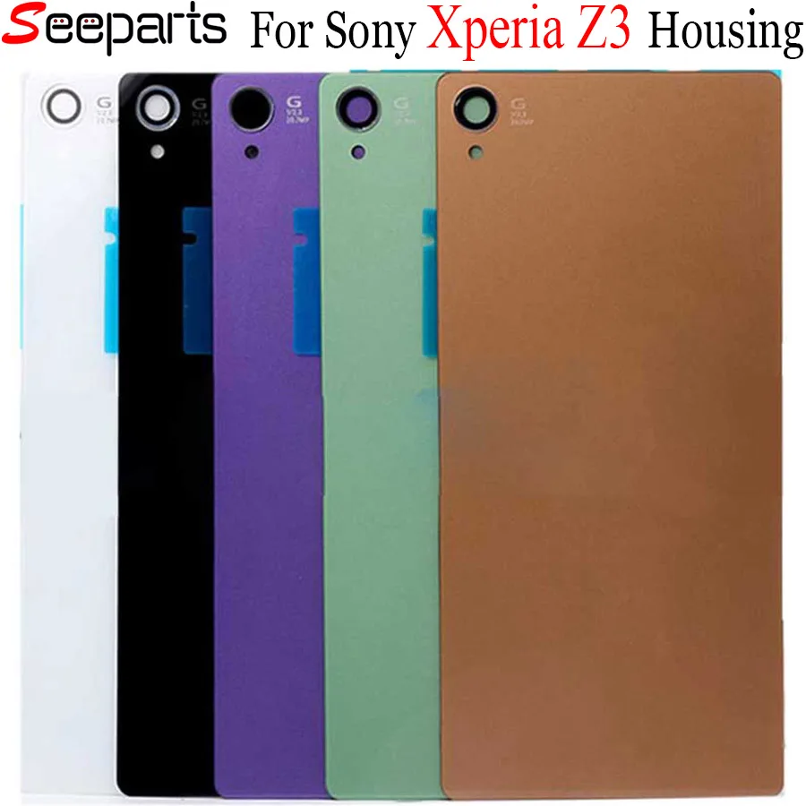 Задняя крышка Z3 для Sony Xperia L55T задняя аккумулятора стекло с наклейкой D6643 D6653 D6633