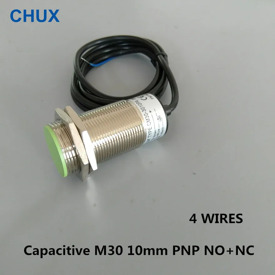 Датчик приближения PNP емкостный 24В DC M30 NO + NC CM30 10 DPC IP67 мм датчик