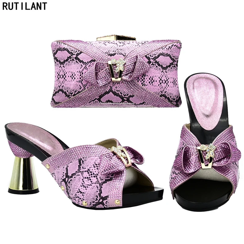 

Italian Shoes and Bags Set Envio Gratis Nigerian Women Wedding Shoes and Bag Set Decorated with Rhinestone Party Shoe and Bag