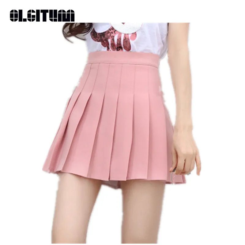 Новинка года; сезон весна-лето; плиссированная юбка в стиле преппи; однотонная трапециевидная Матросская юбка; большие размеры; японская школьная форма