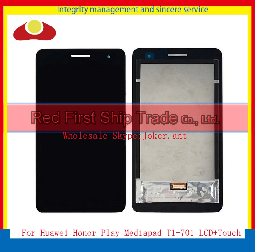 

7.0" For Huawei Honor Play Mediapad T1-701 T1-701U Tablet Full LCD Display Touch Screen Panel Digitizer Assembly Complete Black