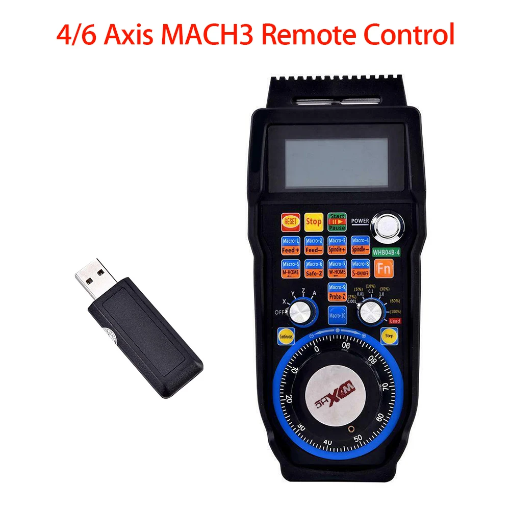 

6 Axis Mach3 wireless MPG usb port CNC pendant for 6 Axis CNC Engraving machine