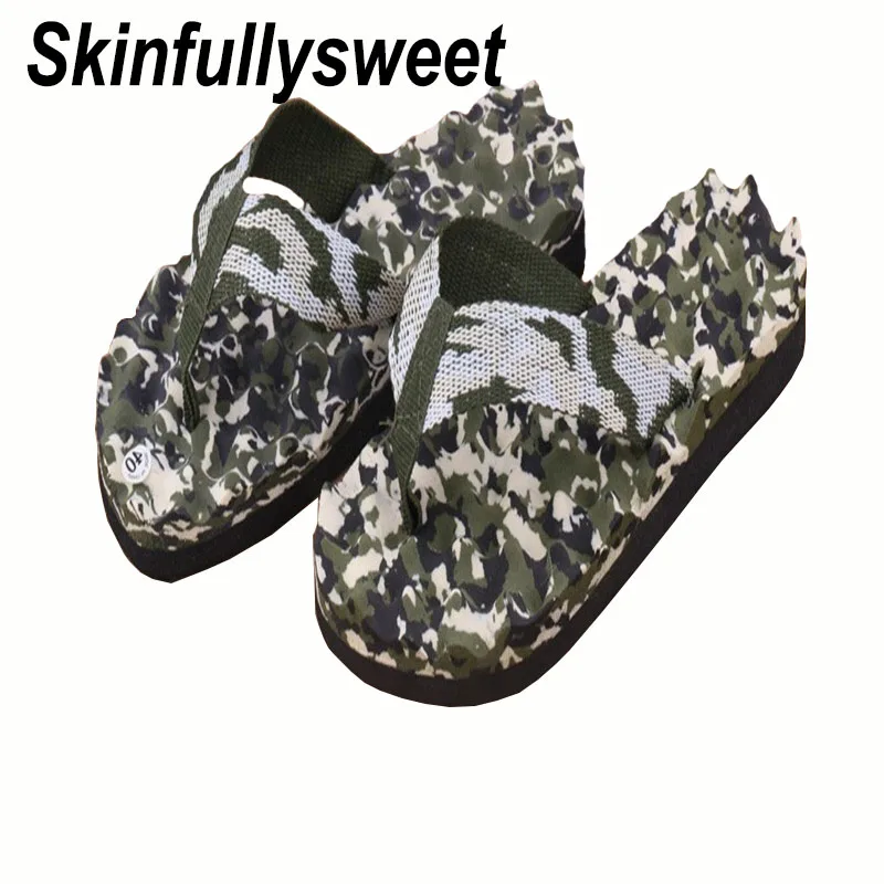 

Casual Slippers Men's Summer Massage Camouflage Slippers Sandals Slippers Indoor And Outdoor Sandals Flip-flops