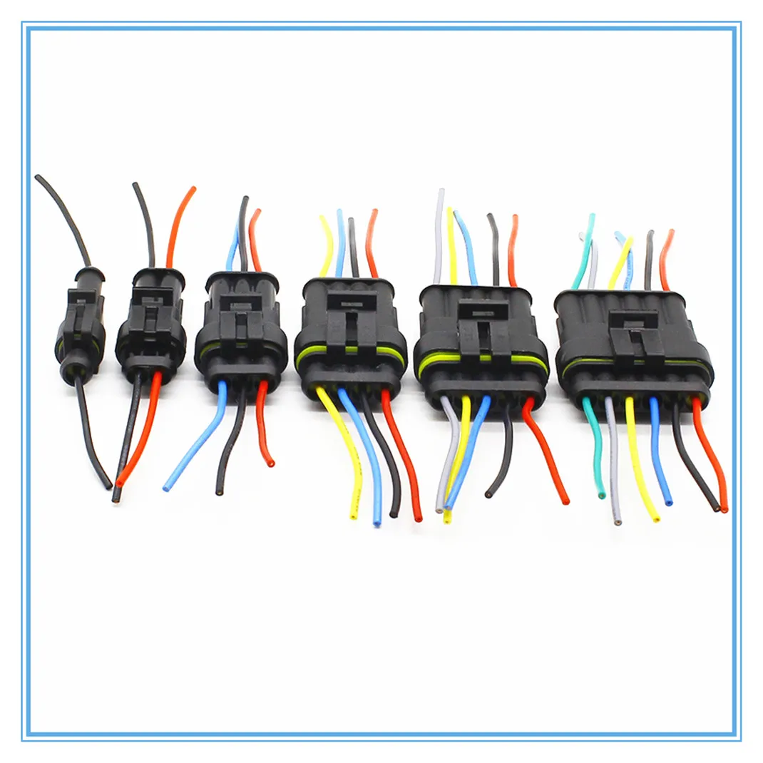 

1sets Auto wire connector 1 2 3 4 5 6 Way auto connector Male & Female Waterproof Electrical Connector Plug with cable