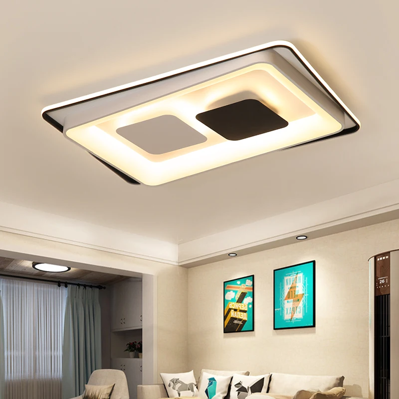 

NEO Gleam Rectangle Modern led Ceiling lights for living room bedroom study room home deco white+black finished ceiling lamp