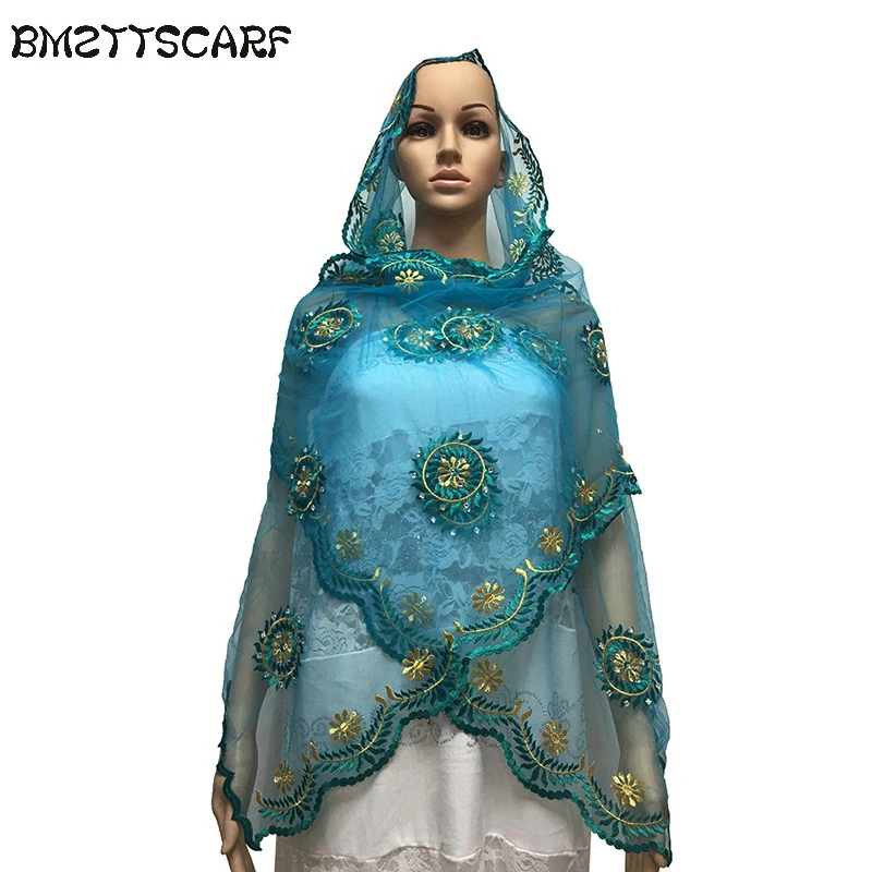 Африканские шарфы простые вышитые женские samll размер шарф платок для шали пашмины BM648