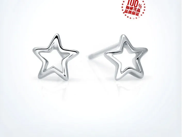 

50pair wHITE STAR EARRINGS /+50pairs Yelow Gold hexagon STAR earrings