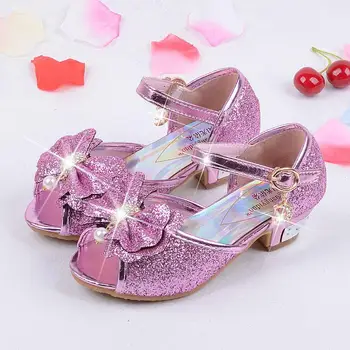 

Children Princess Sandals New Summer Fashion Kids Girls Wedding Shoes High Heels Dress Shoes Party Shoes For Girls Sandal A343