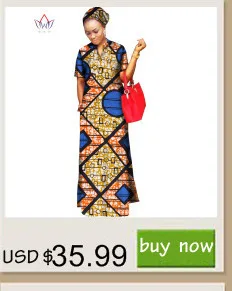 Новые африканские Базен платья для женщин африканские платья с длинным рукавом для женщин v-образным вырезом в африканской одежде воск Дашики ткань WY2998