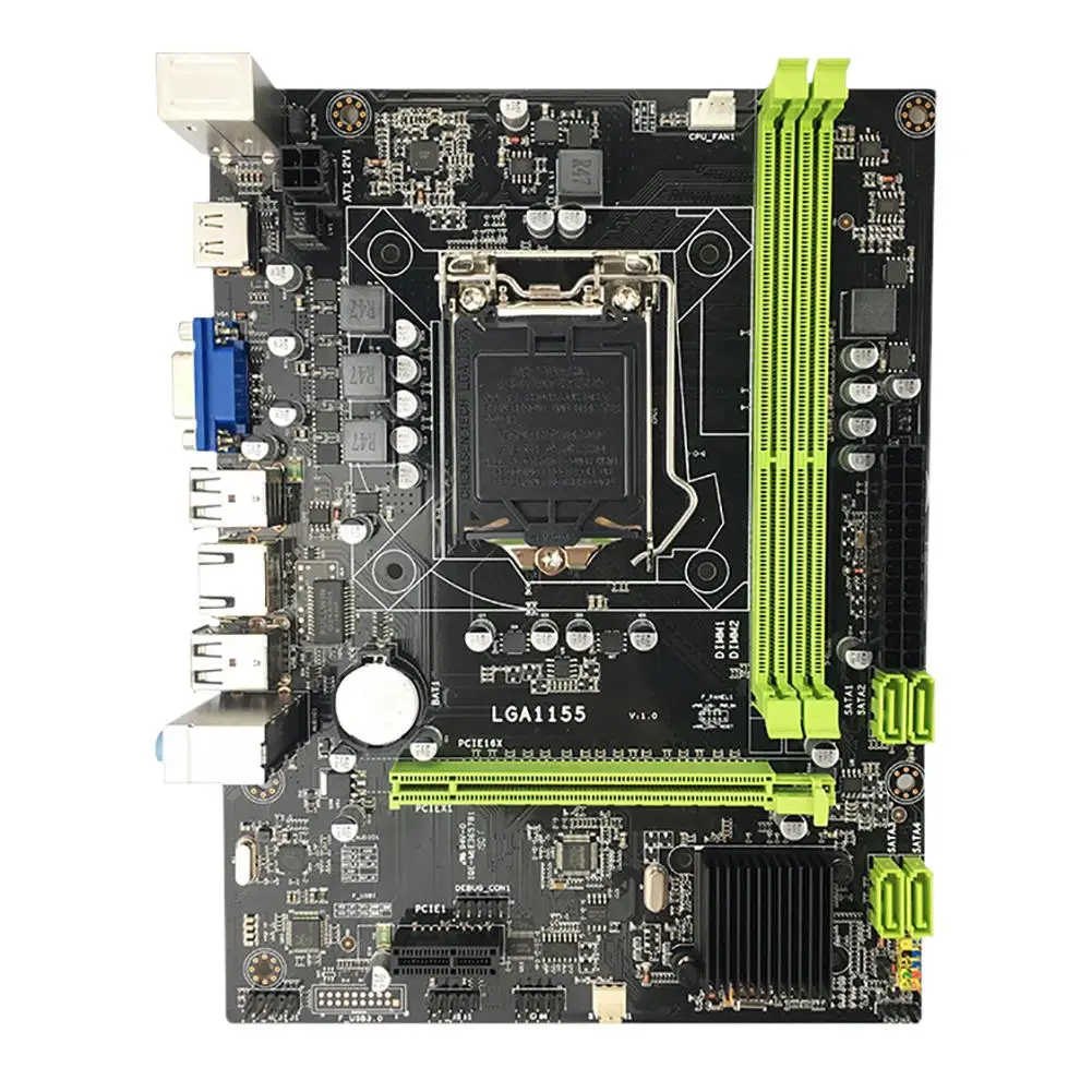 

H61 Desktop Computer Motherboard Socket LGA 1155 Pins CPU Port USB3.0 B75 M-ATX Standard For Dual Channel DDR3 Desktop Memory