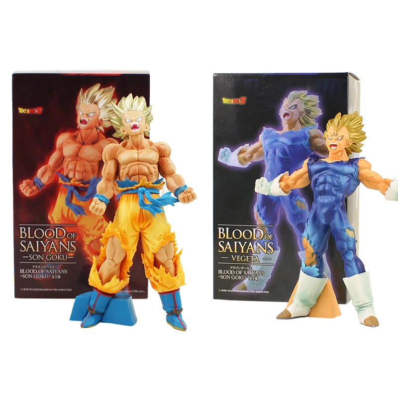 

18cm Dragon Ball Z Son Goku Vegeta Action Figure Blood of Saiyan Battle Damaged Model Doll for Children