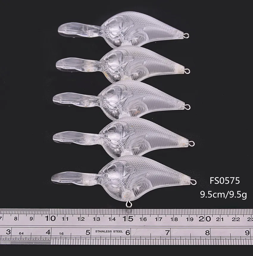 5 шт. пустая жесткая приманка воблеры гольян кренкбейт рыболовные приманки Неокрашенная рыболовная приманка Пресноводная рыболовная приманка