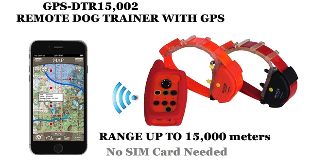 WATERPROOF DOG TRAINING COLLAR WITH GPS TRACKER FOR 2 DOGS 15KM