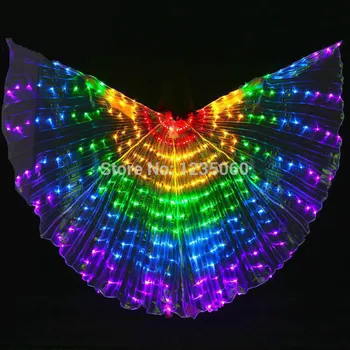 

Large Colored Belly Dance LED Wings Butterfly Costume Oriental Dancing Accessory