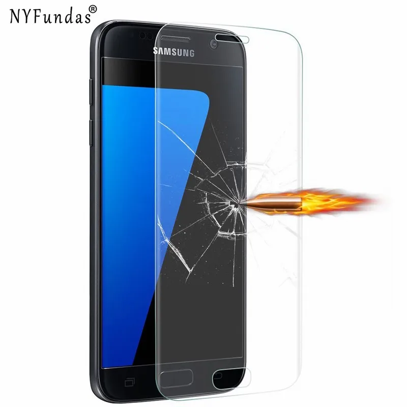 NYFundas For Galaxy S7 Screen Protector Full Coverage 2.5D Tempered Glass ScreenProtector For Samsung S7 3D Curved Protection (1)