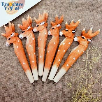

Creative Wood Carving Process Ballpoint Pen Hand Carved Spotted Can Replace The Refills for Ballpoint Pen Best Quality Pens C052