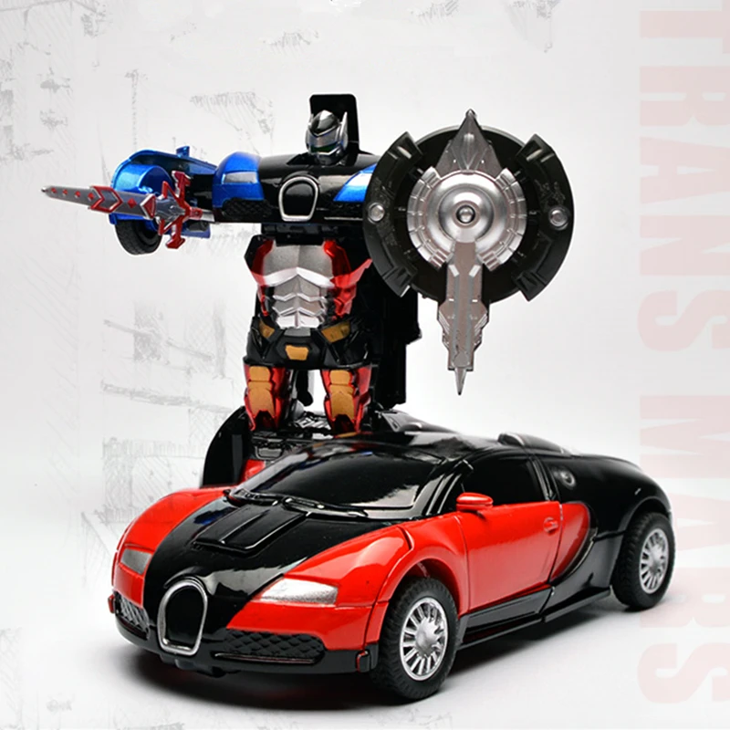 

One Key Deformation transfiguration Alloy Transformation Car Robot Models Toys For Children Boys Kids Anime oyuncak juguetes