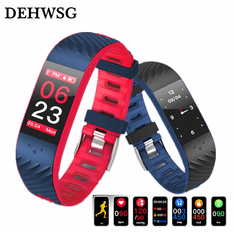 

New Waterproof IP67 smart band P04 honor fitness bracelet support Heart rate Blood pressure For iOS android xiaomi PK mi band 3