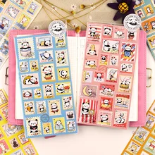 Милый Кот панда некони Шиба штамп стиль Пуля журнал Декоративные Канцелярские наклейки Скрапбукинг DIY дневник