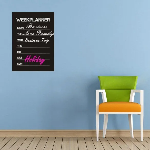 diy week planner chalkboard calendar vinyl wall decal removable