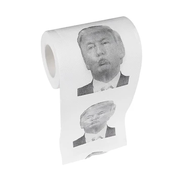 

1 Roll Creative Fashion President Donald Trump Toilet Paper Household Bathroom Prank Joke Funny Home Living Paper Tissue