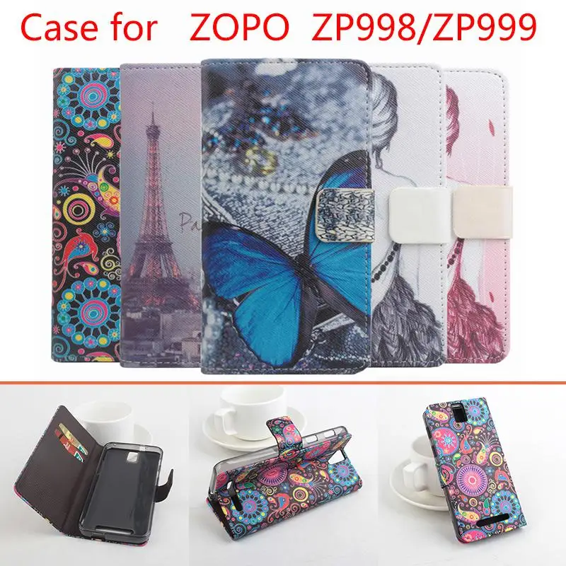 

ZOPO ZP998 ZP999 Case Cover Flip Luxury Leather Wallet Case for ZOPO ZP998 ZP999 Cute Girls Pattern Card Slot Phone Bag Coque
