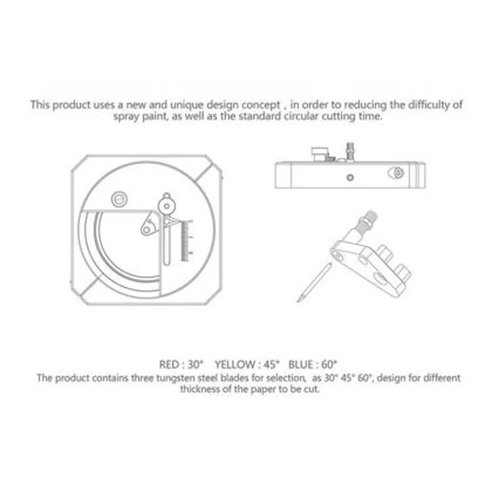 

DSPIAE MT-C Stepless Adjustment Circular Cutter - Craft Tools Fantastic Gifts