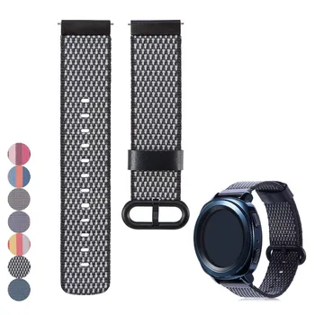 

22mm 20mm Fabric Nylon Bracelet Loop Watch Band Strap Quick Release Pins for Samsung Gear S3 Frontier / S2 Classic Quick Release