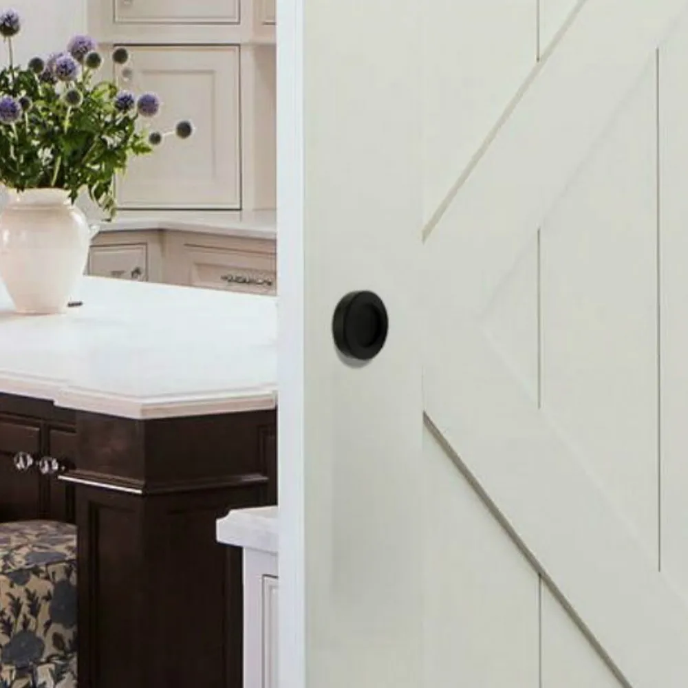 Us 15 65 Vintage Rustic Steel Black Round Barn Door Knob Wooden Door Handle Pull In Door Handles From Home Improvement On Aliexpress