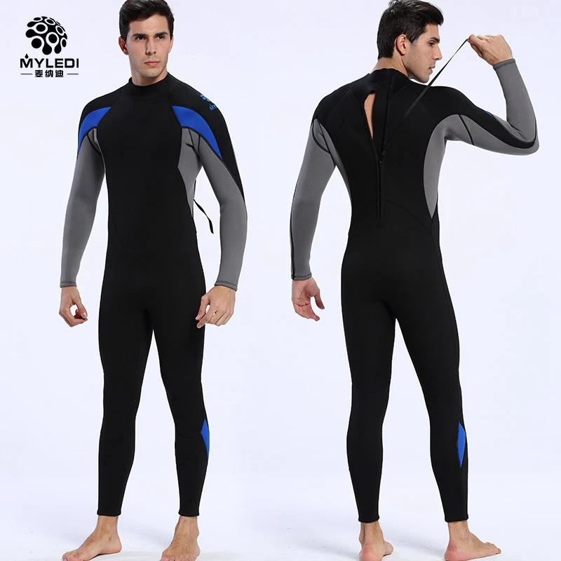 new 3mm neoprene men's scuba diving suit sun protection Spearfishing wetsuit anti-UV swimsuit windsurf Rash Guards surfing swear