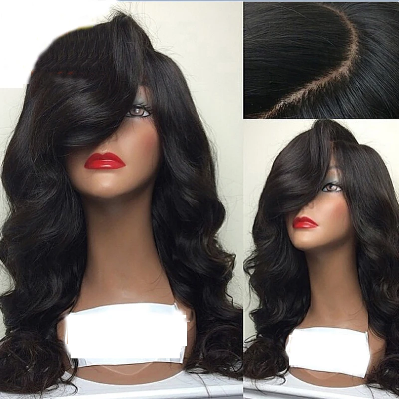 

LUFFYHAIR Silk Base Frontal Wigs Human Hair Body Wave Lace Front Human Hair Wigs For Women Pre-Plucked Brazilian Remy Hair Wigs