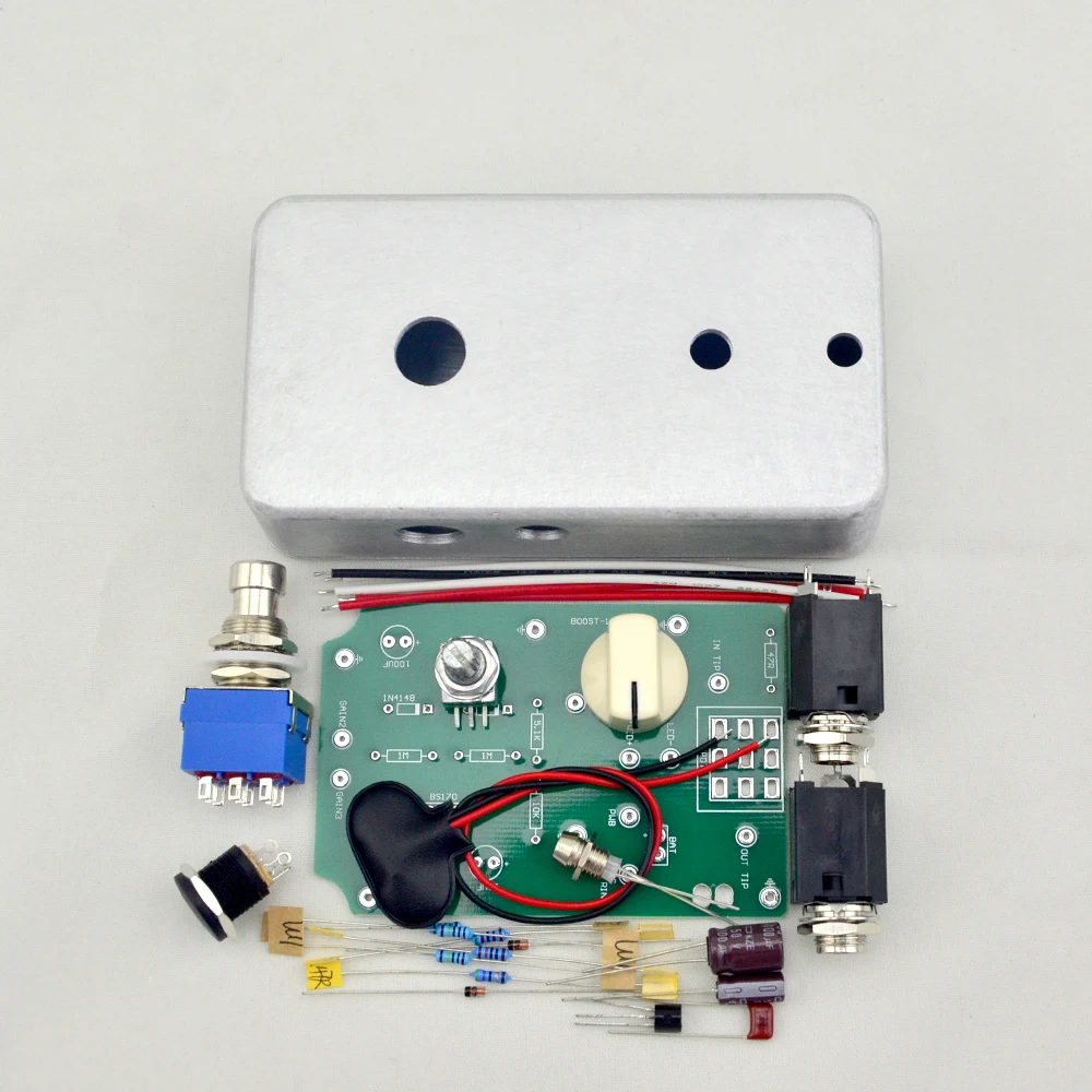 New DIY Booster stompbox guitar Pedal KIT pre-drilled true bypass for handmade pedal